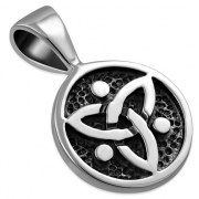 Tiny Celtic Round Trinity Knot Pendant, pn286
